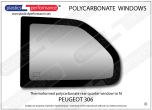 PEUGEOT - 306 - Lexan Polycarbonate left hand rear quarter window