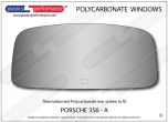PORSCHE - 356 A - Lexan Polycarbonate rear screen