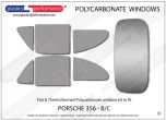 PORSCHE - 356 B/C - Lexan Polycarbonate window kit