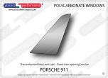 Porsche 911 - Lexan Polycarbonate left front door vent - Fixed
