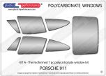 Porsche 911 - Lexan Polycarbonate 7 piece window kit  - replaces stock glass