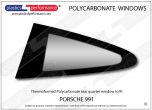 PORSCHE - 991 - Lexan Polycarbonate left rear quarter window