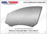 RENAULT - Megane Mk4 - Lexan Polycarbonate left front door window