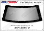 SKODA Fabia MK1 6Y - Lexan Polycarbonate rear screen
