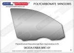 SKODA Fabia MK1 6Y - Lexan Polycarbonate right front door window