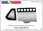 SKODA - Fabia R5 (MK3) - Lexan Polycarbonate right rear door window
