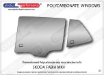 SKODA - Fabia MK4 - Lexan Polycarbonate left rear door window