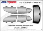 SKODA - Fabia MK4 - Lexan Polycarbonate window kit