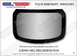 SUBARU BRZ 2nd Generation - Lexan Polycarbonate rear screen