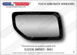 SUZUKI - Jimny MK3 - Lexan Polycarbonate left rear quarter window