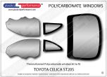 TOYOTA - Celica ST205 - Lexan Polycarbonate window kit