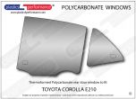 TOYOTA - Corolla E210 - Lexan Polycarbonate left rear door window