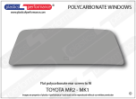 TOYOTA - MR2 MK1 - Lexan Polycarbonate rear screen
