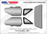 TOYOTA - MR2 MK1- Lexan Polycarbonate window kit