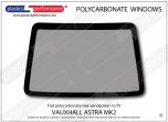 VAUXHALL - Astra E Mk2 - Lexan Polycarbonate rear screen