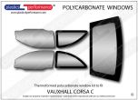 VAUXHALL - Corsa C - Lexan Polycarbonate window kit