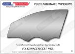 VOLKSWAGEN Golf MK8 - Lexan Polycarbonate left front door window