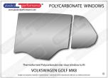 VOLKSWAGEN Golf MK8 - Lexan Polycarbonate left rear door window