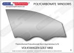 VOLKSWAGEN Golf MK8 - Lexan Polycarbonate right front door window