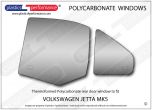 VOLKSWAGEN Jetta Mk5 - Lexan Polycarbonate left rear door window