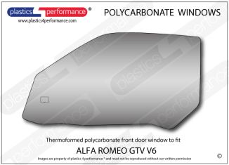 ALFA ROMEO - GTV V6 - Lexan Polycarbonate left hand front door window