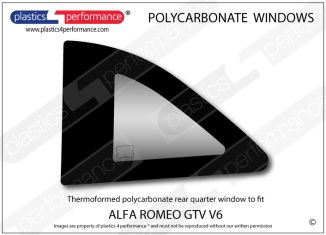 ALFA ROMEO - GTV V6 - Lexan Polycarbonate left hand rear quarter window