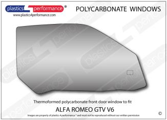 ALFA ROMEO - GTV V6 - Lexan Polycarbonate right hand front door window