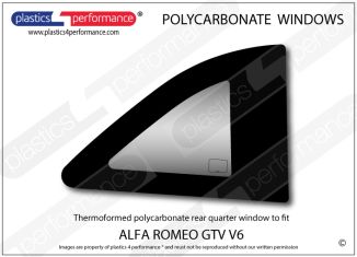 ALFA ROMEO - GTV V6 - Lexan Polycarbonate right rear quarter window
