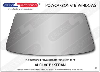 AUDI - 80 B2 Sedan - Lexan Polycarbonate rear screen