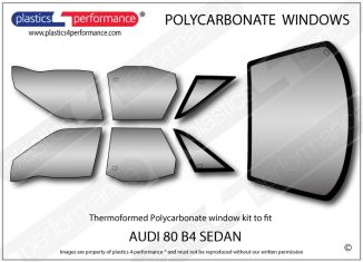 AUDI - 80 B4 Sedan - Lexan Polycarbonate window kit