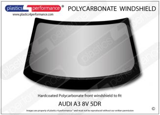 AUDI A3 / S3 / RS3 8V 5dr - Hardcoated Lexan Polycarbonate front windscreen