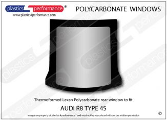 AUDI - R8 Type 4S - Lexan Polycarbonate rear screen
