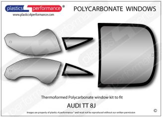 AUDI - TT 8J - Lexan Polycarbonate window kit