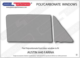 AUSTIN - A40 FARINA - Lexan Polycarbonate standard two piece right front door window