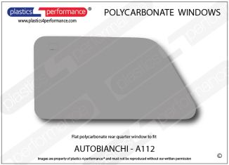 Autobianchi A112 Opening rear side window - Polycarbonate