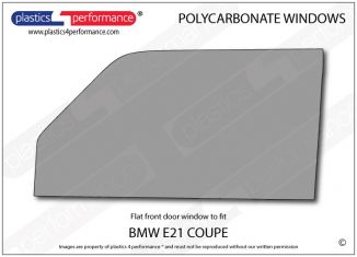 BMW - E21 Coupe - Lexan Polycarbonate left front door window