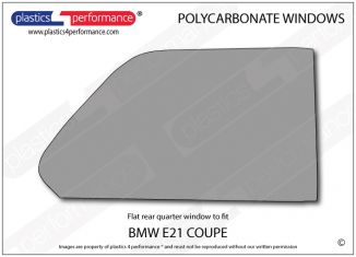 BMW - E21 Coupe - Lexan Polycarbonate right rear quarter window