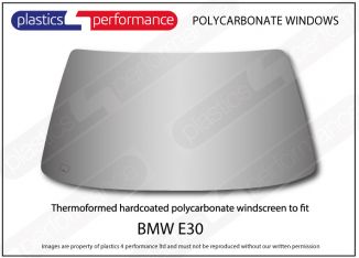 BMW - E30 Coupe - Hardcoated Lexan Polycarbonate front windscreen