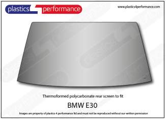 BMW - E30 - Coupe - Thermoformed Lexan Polycarbonate rear screen