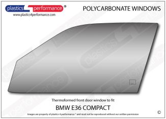 BMW - E36 Compact - Lexan Polycarbonate left front door window