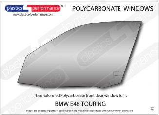 BMW E46 Touring - Lexan Polycarbonate left front door window