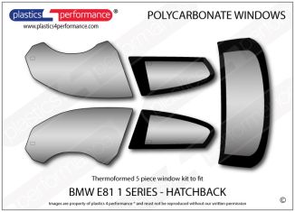BMW - E81 1 Series - Lexan Polycarbonate window kit