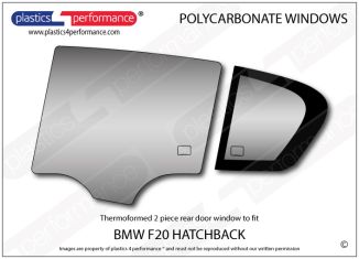 BMW - F20 1 Series 5dr - Lexan Polycarbonate left rear door window