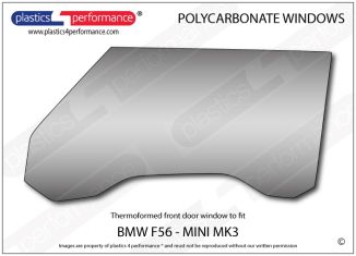 BMW MINI - MK3 F56 - Lexan / Makrolon Polycarbonate left front door window