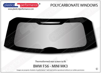 BMW MINI - MK3 F56 - Lexan / Makrolon Polycarbonate rear screen