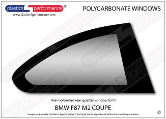 BMW F87 M2 Coupe Lexan Polycarbonate windows - Plastics 4 Performance