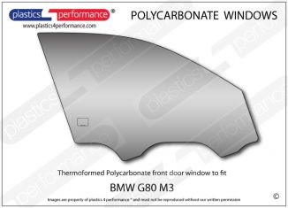 BMW G80 M3 - Lexan Polycarbonate right front door window
