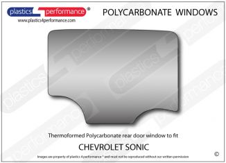 CHEVROLET - Sonic - Lexan Polycarbonate right rear door window