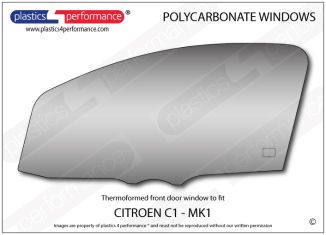 CITROEN - C1 - Lexan Polycarbonate left hand front door window