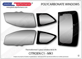 CITROEN - C1 - Lexan Polycarbonate window kit